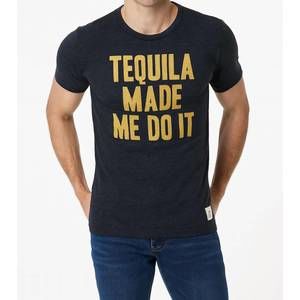 NEW THE ORIGINAL RETRO BRAND tequila made me do it tee in grey